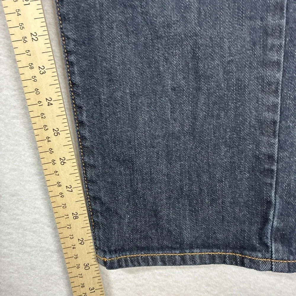 Lucky Brand 221 Straight Jeans Mens 30x30 Dark Wash Stretch Whiskering Preppy